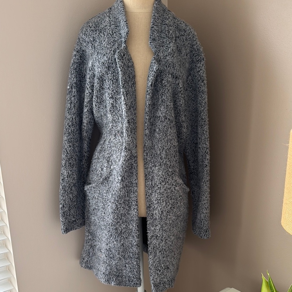 Cozy Gray Open Front Cardigan